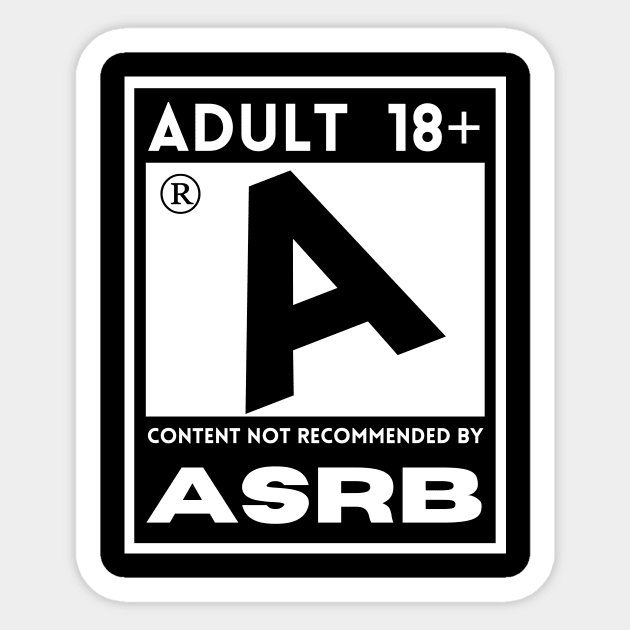 Rated Adult Sticker by GMAT